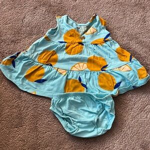 Girls Lemon Dress - Carters 3M, 2 Piece Set